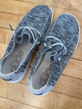 Hey Dude Women s Wendy Sox - Size 9 - Grey Sparkling Slip-On Loafers Shoes