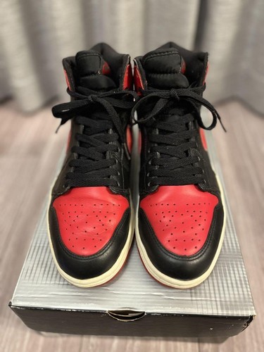 NIKE Men 8.0US 2001 Air Jordan 1 Retro Bred Us8 - Picture 3 of 9
