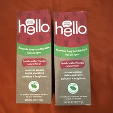 2 Pack Hello Fresh Watermelon Fluoride Toothpaste