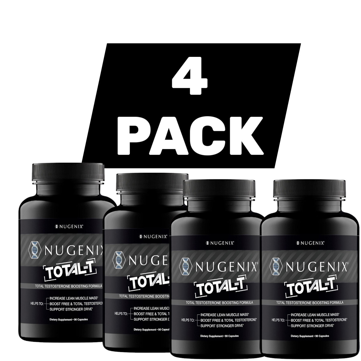 4X Nugenix Total-T 90 Capsules New Sealed