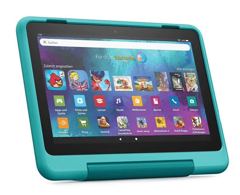 AMAZON Fire HD 8 Kids Pro Tablet 32GB 12 Gen. 2024 Blaugrün grün NEU OVP - Bild 4 von 4
