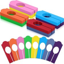 64 Pcs 8 Colors Hanging Closet Size Dividers Clothing Rack Dividers Rectangul...