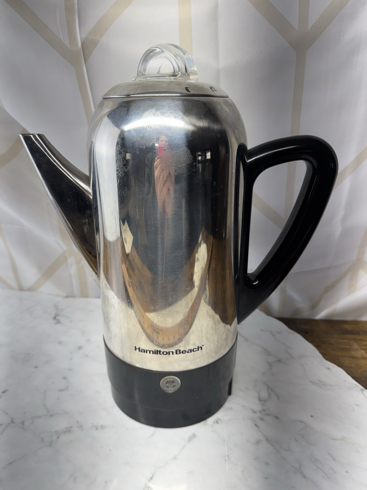 Hamilton Beach Stainless Steel Percolator 12 Cup Model 40622R Vintage TESTED
