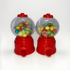 Gumball Vending Machine Bubblegum Dispenser Red x2 - Bubble Gum Included 6”