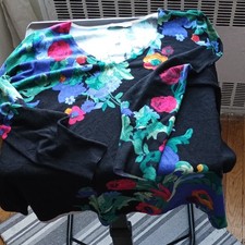 Chicos Floral V-Neck Knit Pullover Top, Size ...