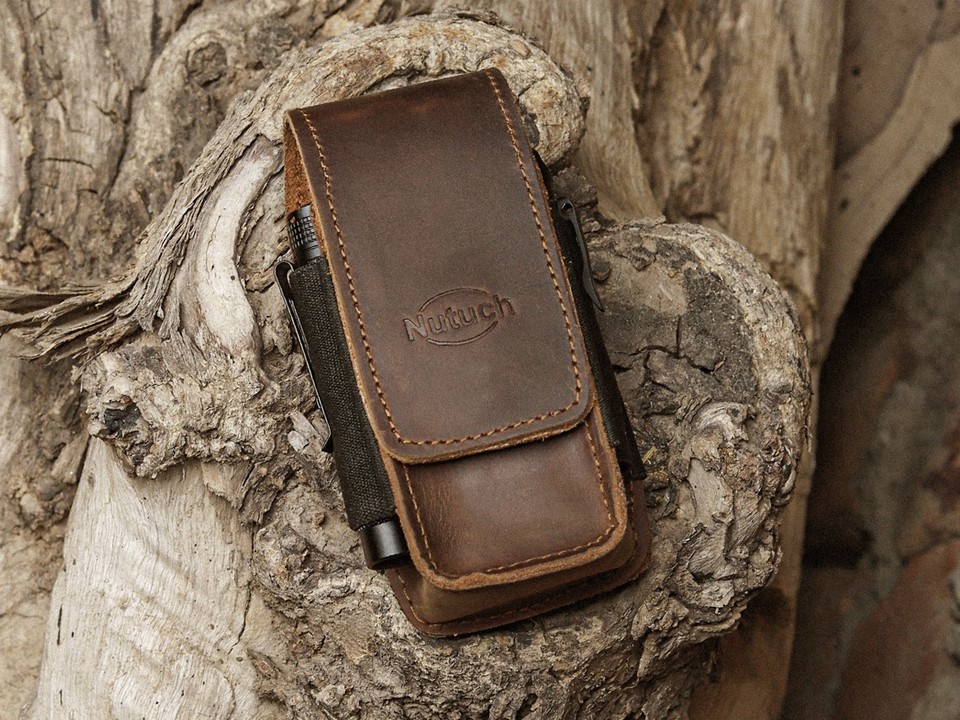 NUTUCH Leather EDC Multitool Sheath with Flip Closure | Leather EDC ...