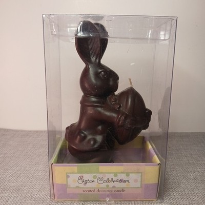 Vintage LAVA Chocolate-Look Bunny Scented Decoration Candle Easter Celebration