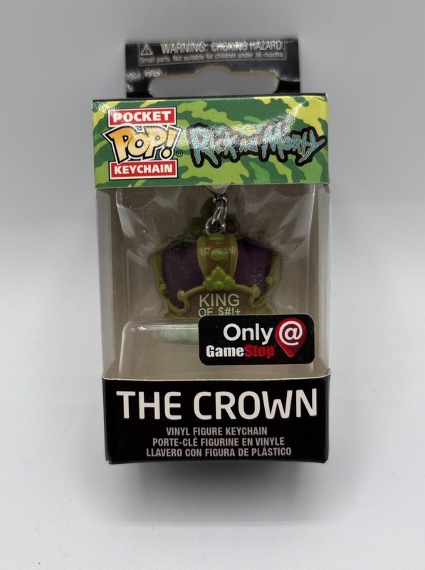 Funko Pop Pocket Keychain Rick and Morty The Crown GAMESTOP