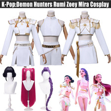 Demon Hunters Stage Costume Mira Rumi Zoey Cosplay Wig Fancy Dress Up Adult