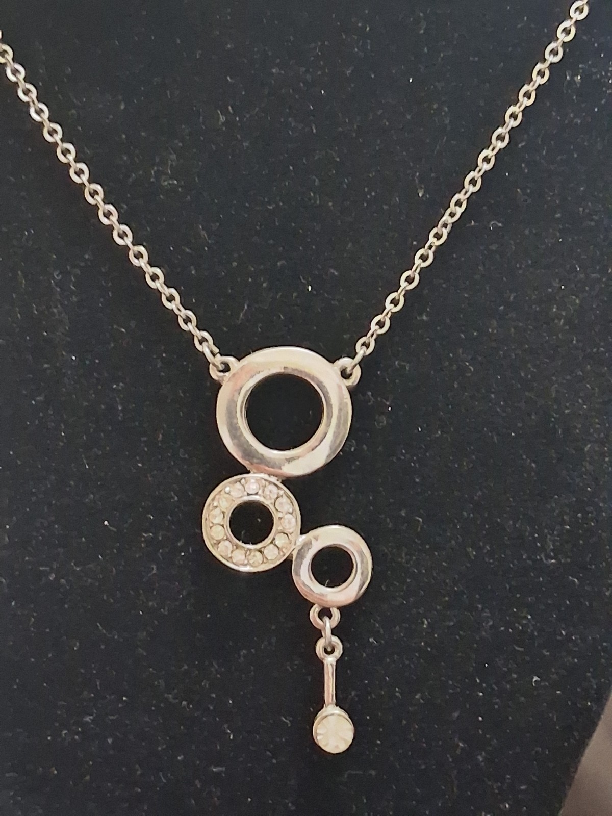 Multi interconnected circular pendant necklace,  … - image 2