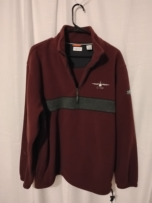 IZOD ADVANTAGE PERFORMANCE C130 MEN's  PULLOVER - SIZE M Performx Burgundy Navy