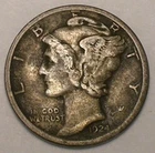 Photo of a 1924-D Mercury Dime from an eBay listing that sold on Jul 21, 2026