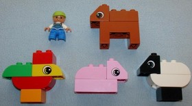 Lego DUPLO 6759 Read & Build Story Set BUSY FARM Book Pig Cow Sheep Rooster+ EUC