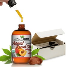 Organic Apricot Kernel Oil 4oz 100% Pure Cold Pressed Unrefined Skin Hair Face