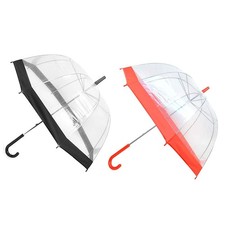Clear Bubble Umbrella with Windproof Dome - Transparent Umbrella for Adults -...