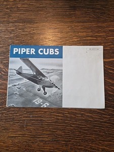 Piper Cub Cubs Airplane Aircraft Vintage Original Sales Brochure Catalog Flyer