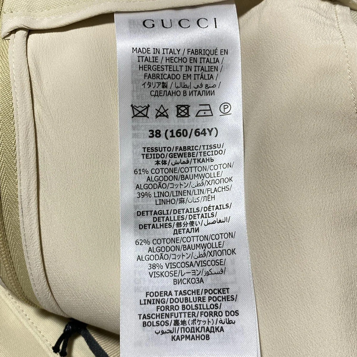 Auth GUCCI - 744821 ZAHEY Beige Dark Navy Red Women 