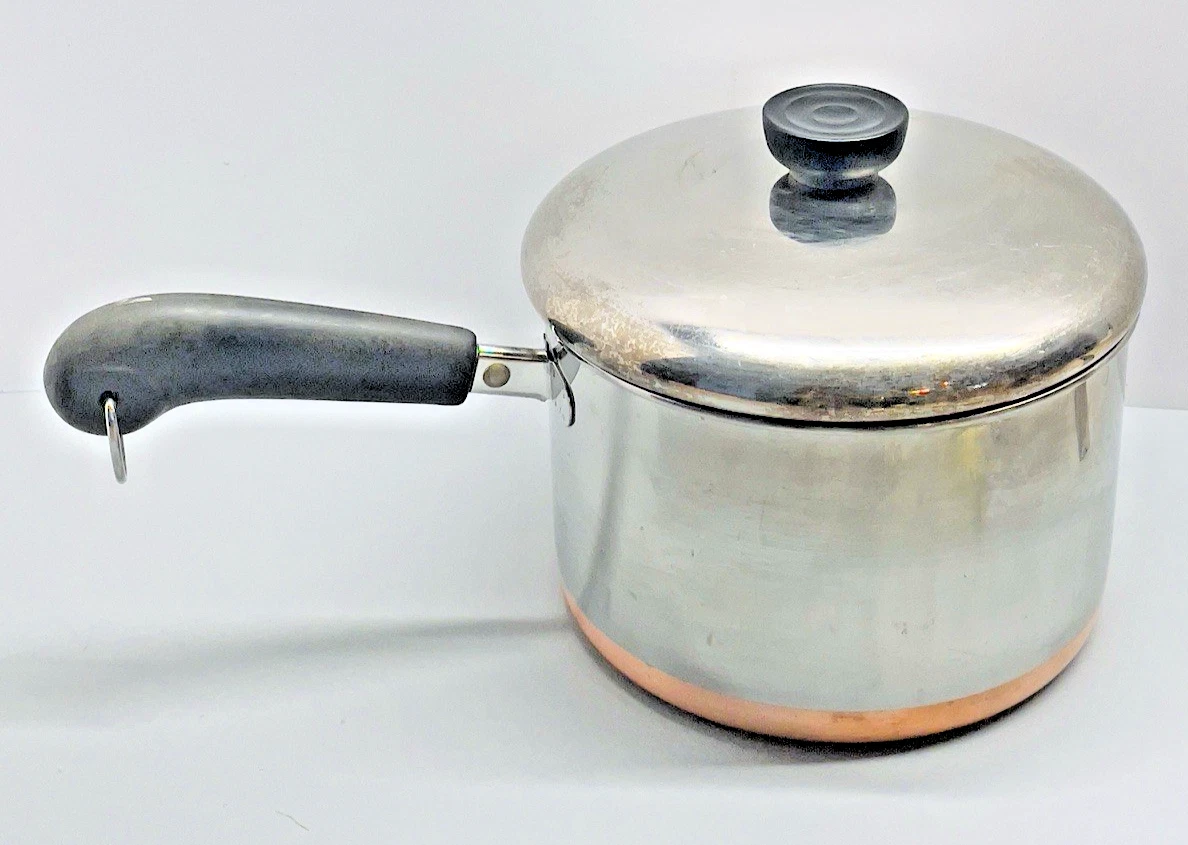 Revere Ware 3 Qt Copper Bottom Pan w/ Lid – Clinton IL Tri-Ply Stainless