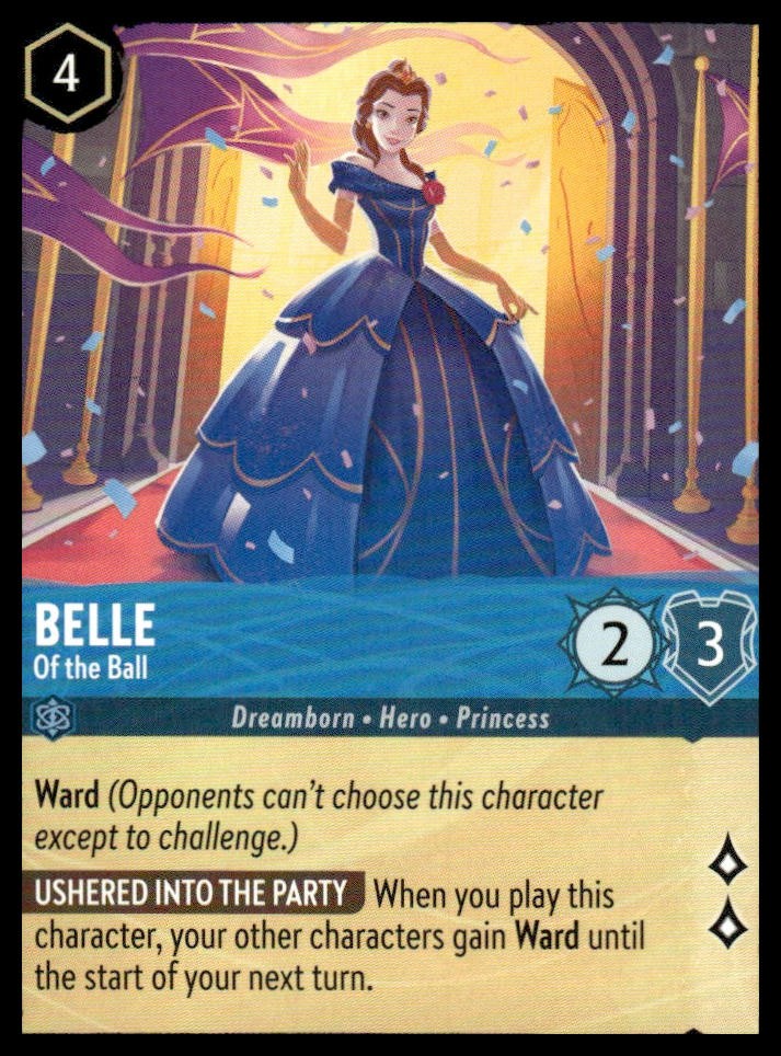 Belle - Of the Ball 158/204 Rare Shimmering Skies Lorcana Near Mint