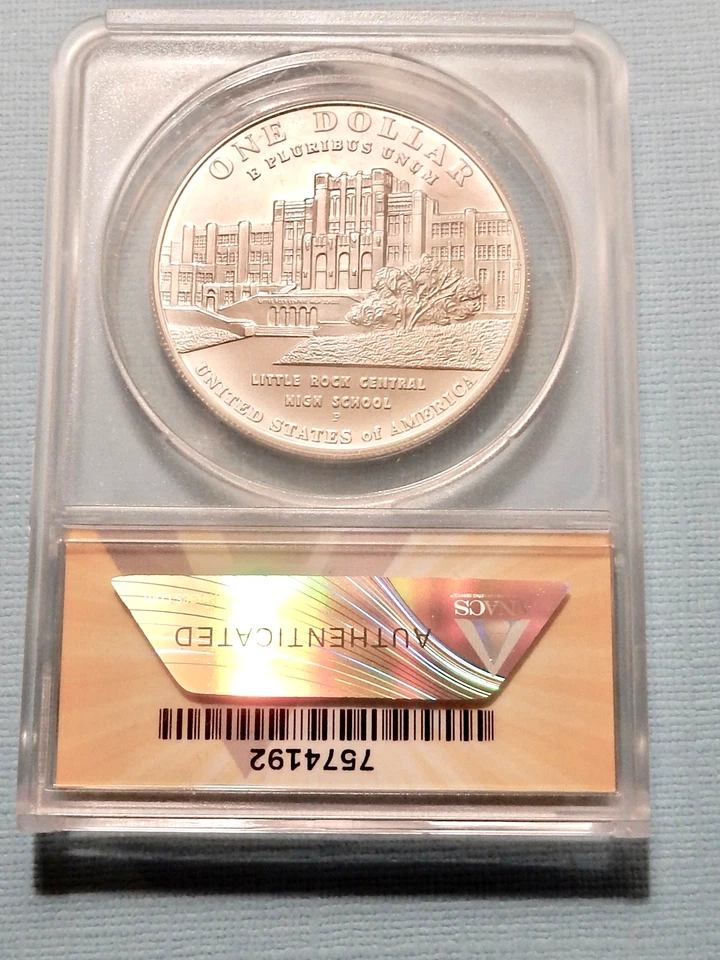 2007-P SILVER DESEGRAGATION COMMEMORATIVE DOLLAR - ANACS MS 70 - 192 - Image 2 of 4