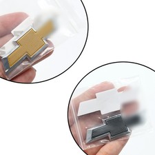 For Silverado 2014-24 3d Chrome Steering Wheel Bowtie Emblem Badge Glossy