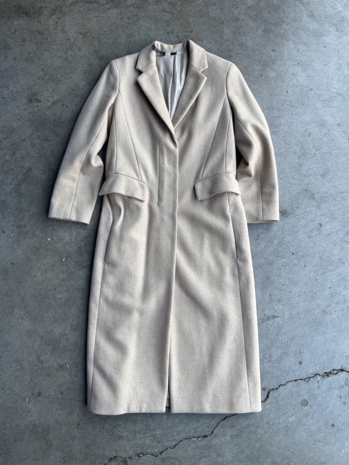 The Row Wool Coat sz 2 Sand Made in USA