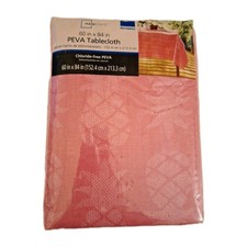 Mainstays Vinyl Tablecloth 60x84 Inch Oblong Pineapple Print