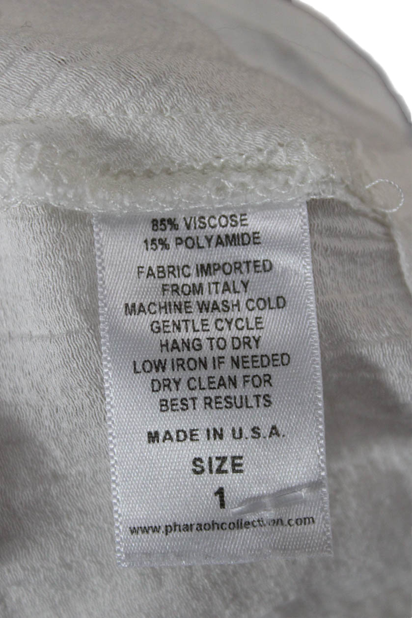 Pharaoh Womens Collared Button Solid Long Sleeve … - image 5