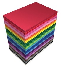 100 Pack EVA Foam Sheets 5.5x8.5 Inch Assorted Colors for Arts and Crafts