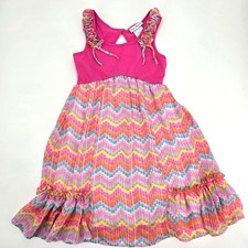 Jona Michelle Pink and Multicolor Girl Dress Size 8