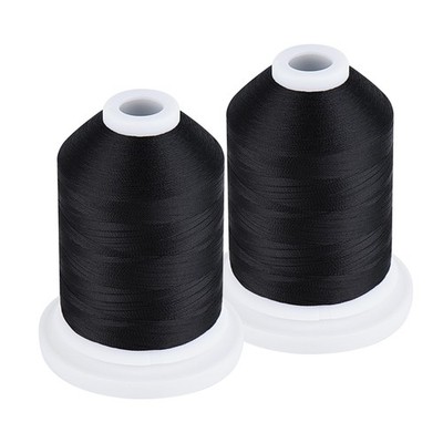 60WT Filament Polyester Embroidery Bobbin Thread for Quilting 1500M Black - 2...