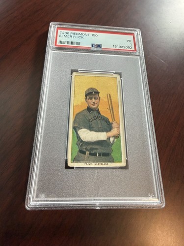1909-11 T206 Piedmont 150 Elmer Flick Rookie Card HOF. PSA 1
