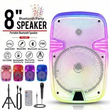 Portable Bluetooth Speaker Sub woofer Heavy Bass Sound System Translucent Box