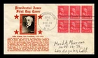 US COVER JOHN ADAMS PRESIDENTIAL SERIES FDC SCOTT 806 BLOCK CROSBY PHOTO CACHET