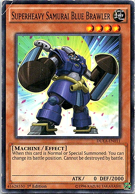 Superheavy Samurai Blue Brawler DUEA-EN011 Yu-Gi-Oh! Card Heavy Play 1st  Edition