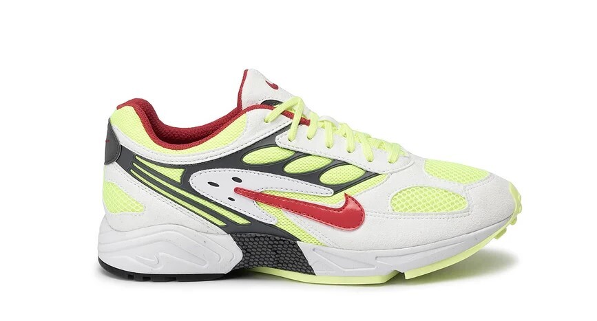 AT5410-100 Мужские спортивные ботинки Nike Air Ghost Racer Белый, красный, неоново-желтый