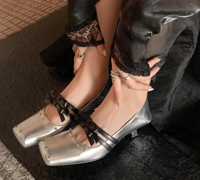 Square Toe Pointed Toe Ballet Shoes Womens Fashion Square Toe