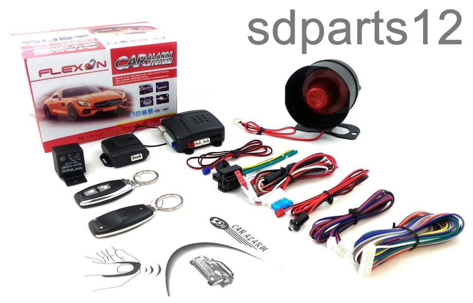 Kit Alarme Verrouillage Centralisé 2 Télécommandes Sirène Pour Voiture Universel - Photo 1/1