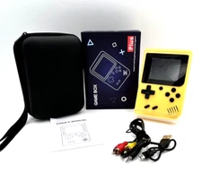 Game Box Plus- Hand Held Game System, Yellow 400 Games In 1 With Carrying Case