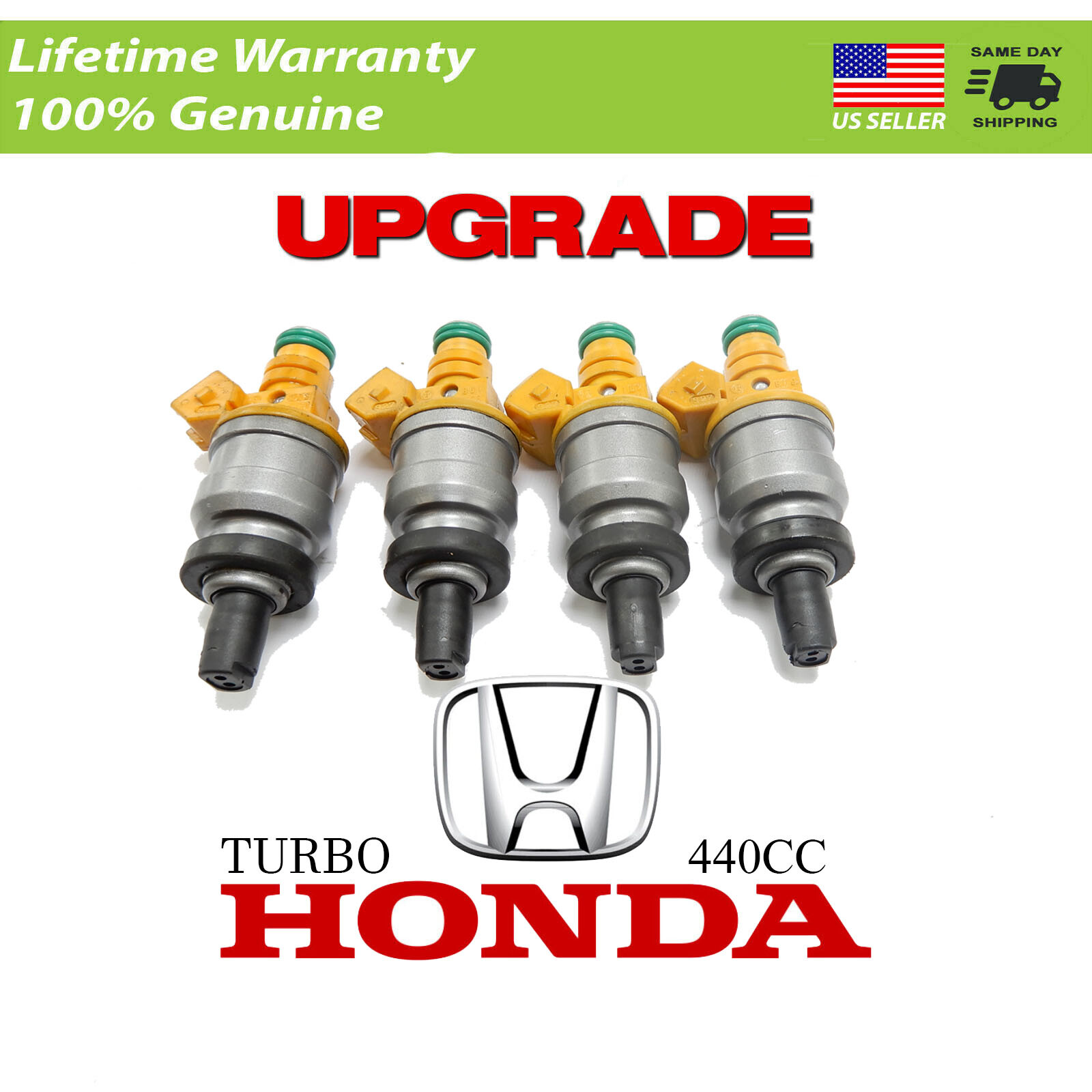 440cc Honda Civic Integra Turbo D16 B16 B18 Fuel Injectors Plug  Play for OBD1