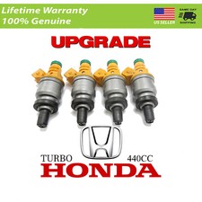 440cc Honda Civic Integra Turbo D16 B16 B18 Fuel Injectors Plug Play For Obd1