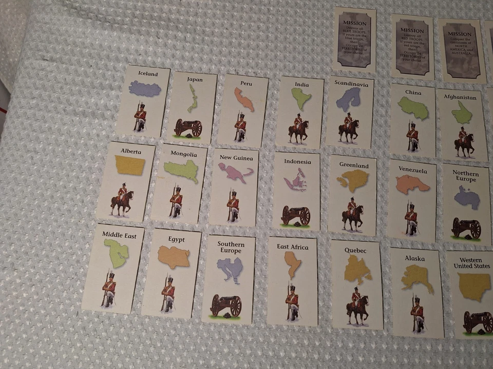 1998 Risk Game Replacement Pieces Parts Cards Lot of 53 - Image 2 of 4