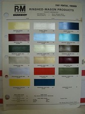 1970 Gto Color Chart