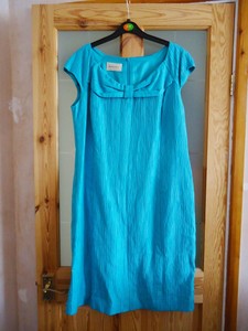 bright light blue dress