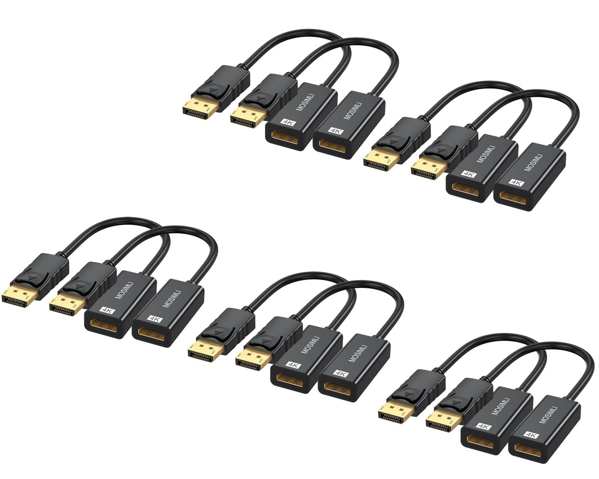 DisplayPort to HDMI Adapter 10-Pack,4K (Display Port) DP to HDMI