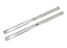 Pair Rib Style Sill Scuff Plates w/ Decals For 1964-1967 Chevy Chevelle 2-Door