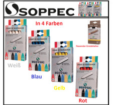 SOPPEC Markierkreide unpapiert/ 4 Farben / 12Stk.Pk. oder Kreidehalter