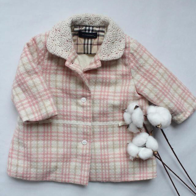 Baby Designer BURBERRY Children Wool Jacket Coat 6M nova check