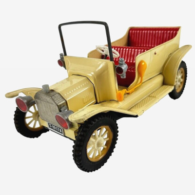 Tin 1917 Ford Model T Touring, Friction Toy Car Spoked Wheels T1917A