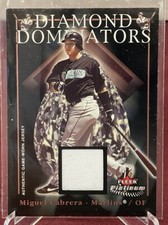 2005 Fleer Platinum Miguel Cabrera Diamond Dominators Game Worn Jersey Relic